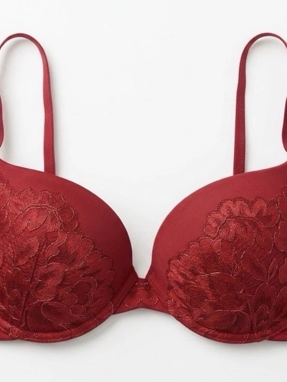 Maidenform Red Lace Push-Up Bra